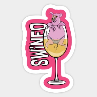 SWINEO in a Glass Sticker